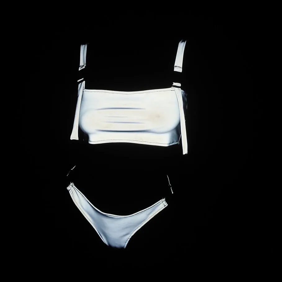 Colorful Reflective Bikinis Polyester Underwear Set sold by GTHIC