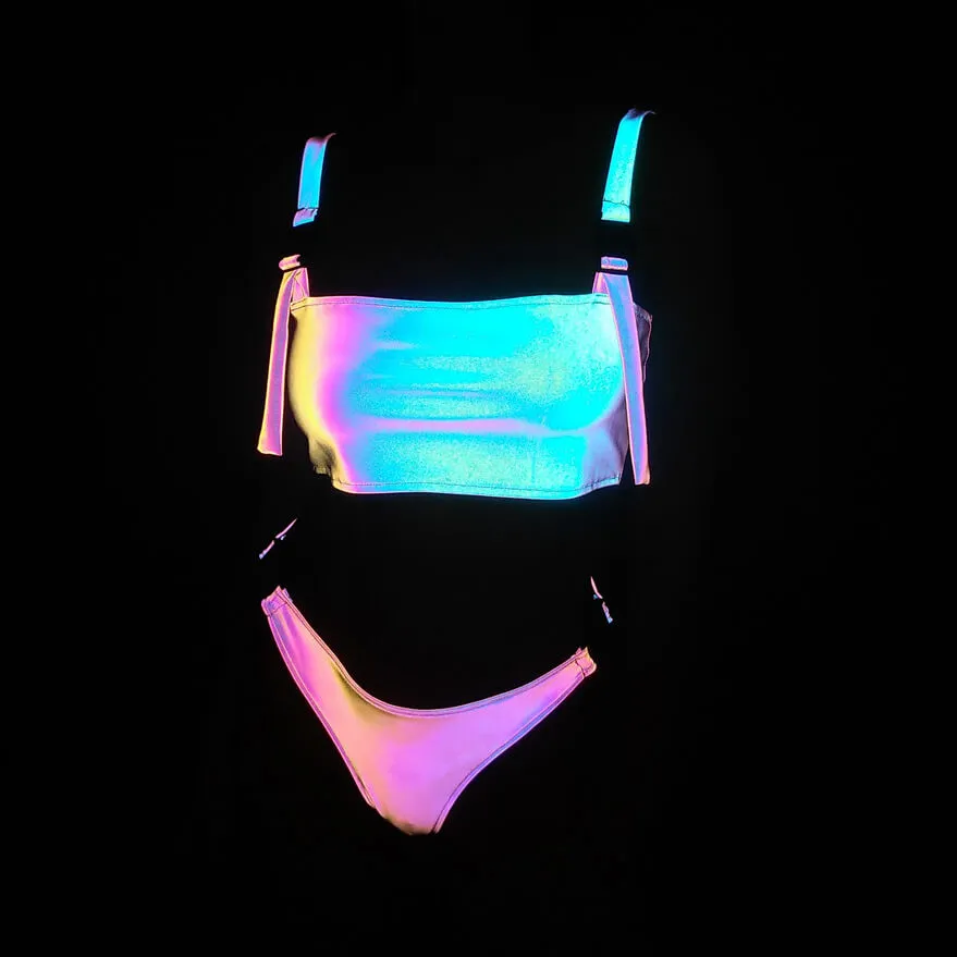 Colorful Reflective Bikinis Polyester Underwear Set sold by GTHIC product image thumbnail 2