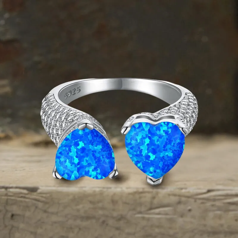 Heart Opal Sterling Silver Adjustable Ring sold by GTHIC product image thumbnail 5