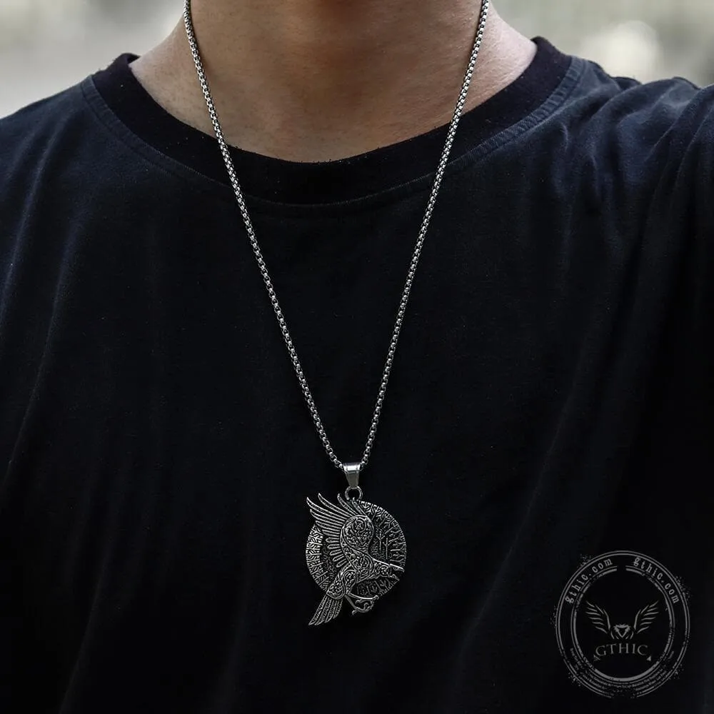 Nordic Raven Stainless Steel Viking Pendant sold by GTHIC product image thumbnail 3