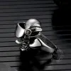 Vintage Goggles Skull Stainless Steel Ring sold by GTHIC