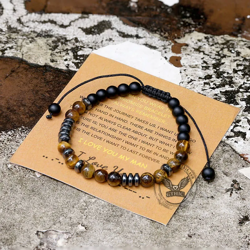 To My Man I Love You Morse Code Bracelet sold by GTHIC product image thumbnail 4