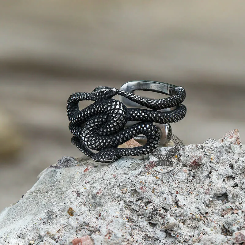 Twist Snake Stainless Steel Animal Ring sold by GTHIC product image thumbnail 5