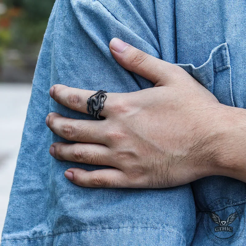 Twist Snake Stainless Steel Animal Ring sold by GTHIC product image thumbnail 2