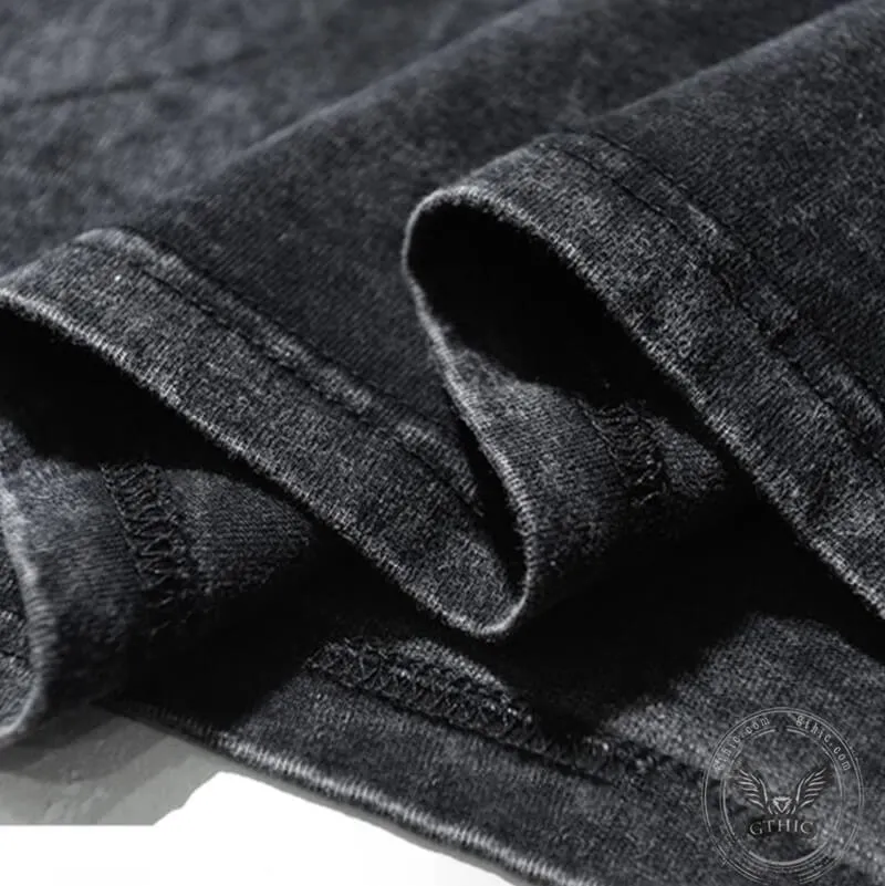 Vintage Washed Psychedelic Cat Short Sleeve T-shirt sold by GTHIC product image thumbnail 4