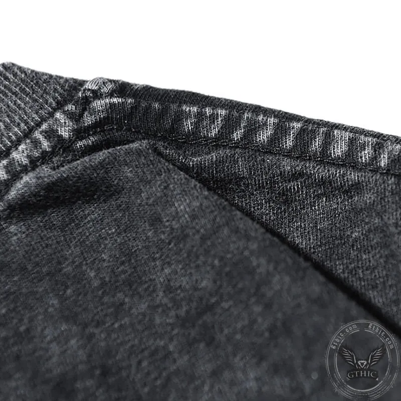 Vintage Blue Wolf Washed T-shirt sold by GTHIC product image thumbnail 4