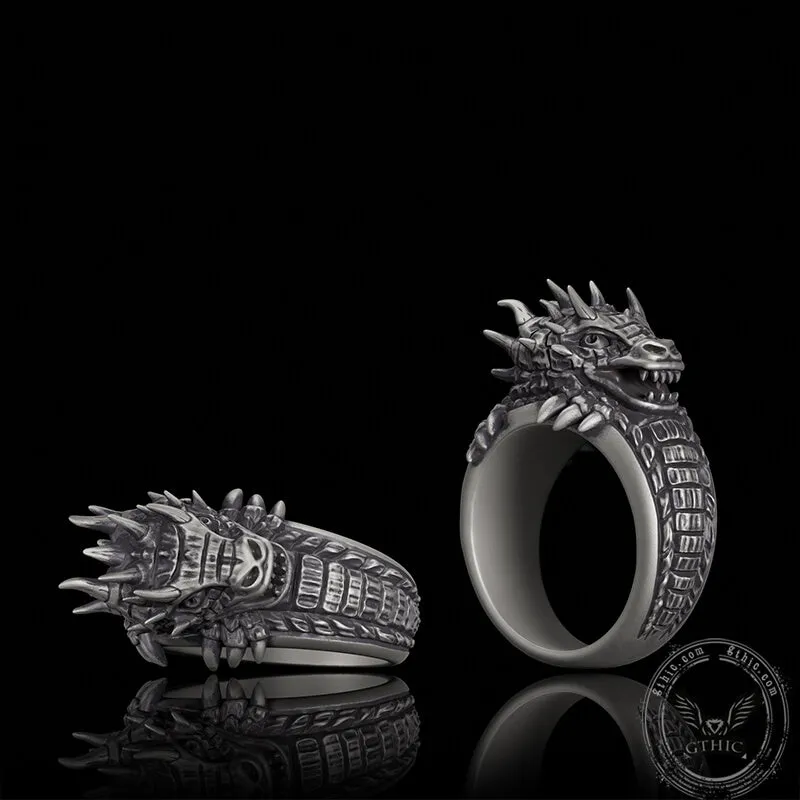 Demonic Dragon Sterling Silver Ring sold by GTHIC