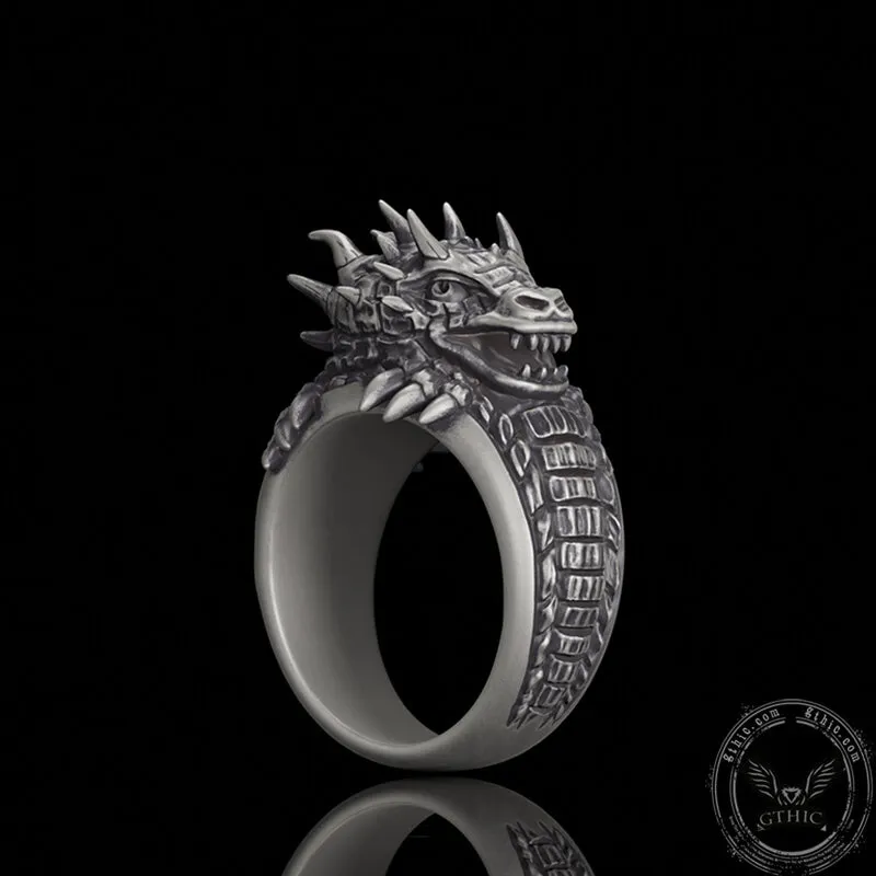 Demonic Dragon Sterling Silver Ring sold by GTHIC product image thumbnail 3