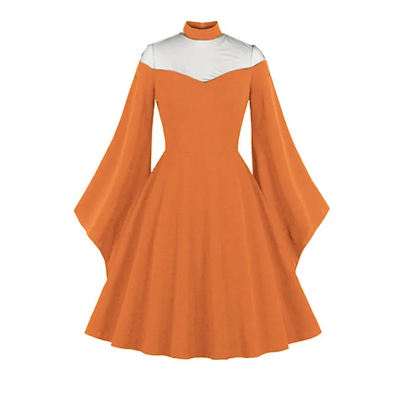 Gothic Mesh Patchwork Flared Sleeve Dress sold by GTHIC product image thumbnail 5