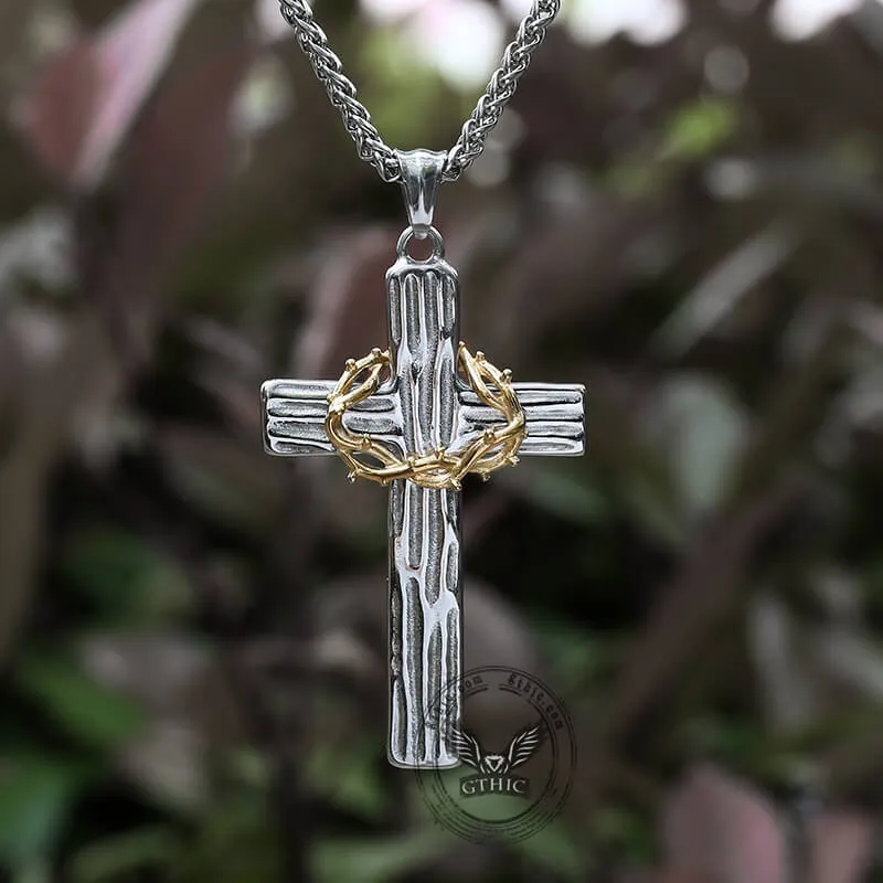 Thorn Cross Stainless Steel Christian Pendant sold by GTHIC product image thumbnail 3
