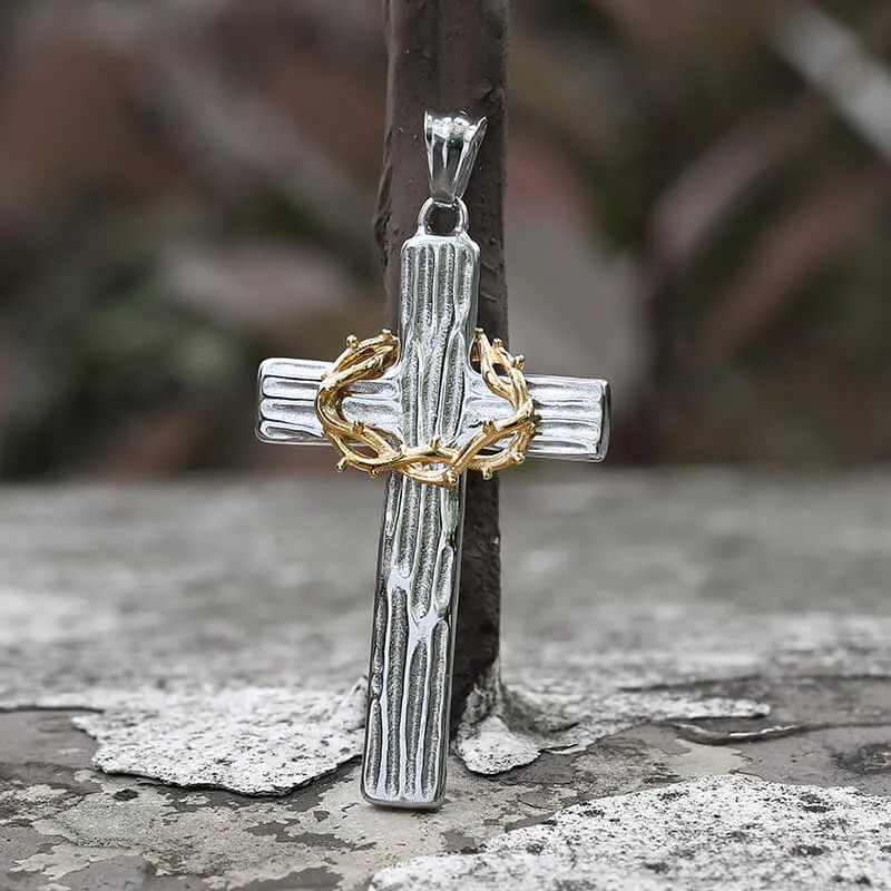 Thorn Cross Stainless Steel Christian Pendant sold by GTHIC