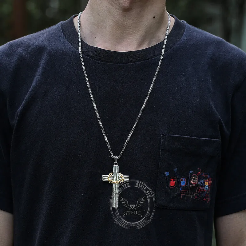 Thorn Cross Stainless Steel Christian Pendant sold by GTHIC product image thumbnail 2