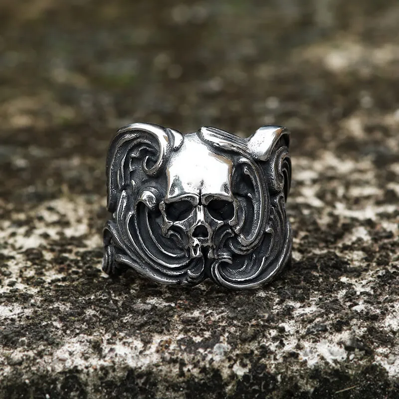 Vintage Spindrift Stainless Steel Skull Ring sold by GTHIC
