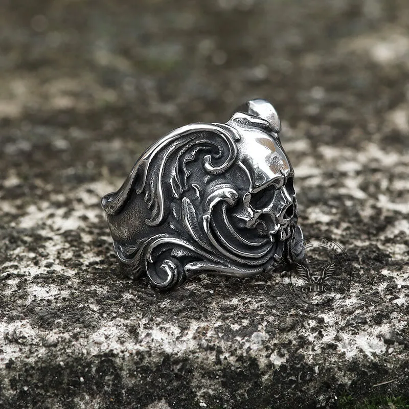 Vintage Spindrift Stainless Steel Skull Ring sold by GTHIC product image thumbnail 5