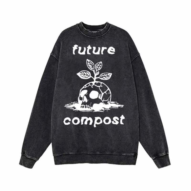 Future Compost Skull Vintage Washed Sweatshirt sold by GTHIC
