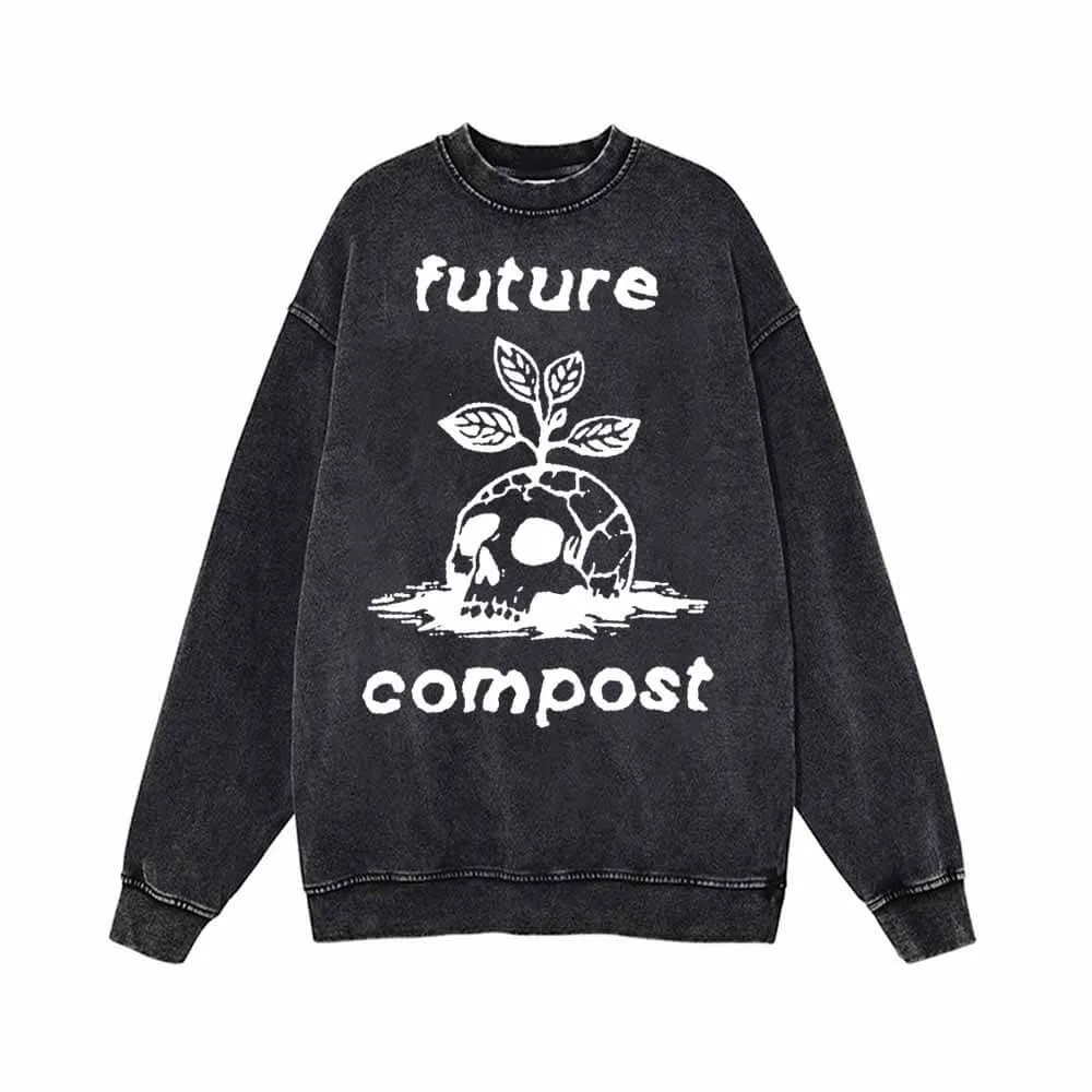 Future Compost Skull Vintage Washed Sweatshirt sold by GTHIC
