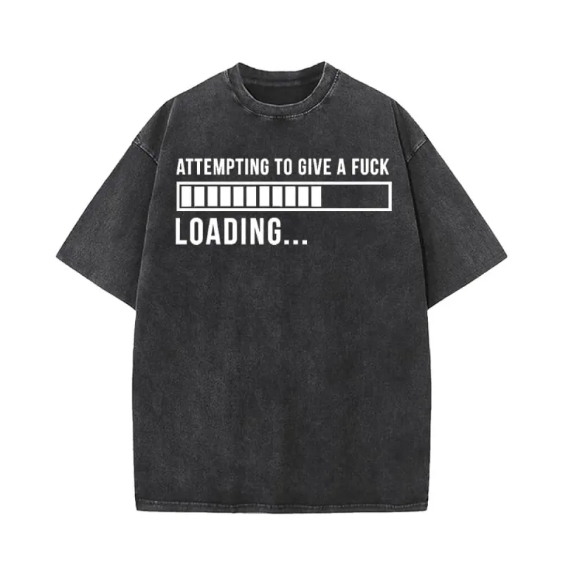 Attempting To Give A Fuck Vintage Washed T-shirt sold by GTHIC