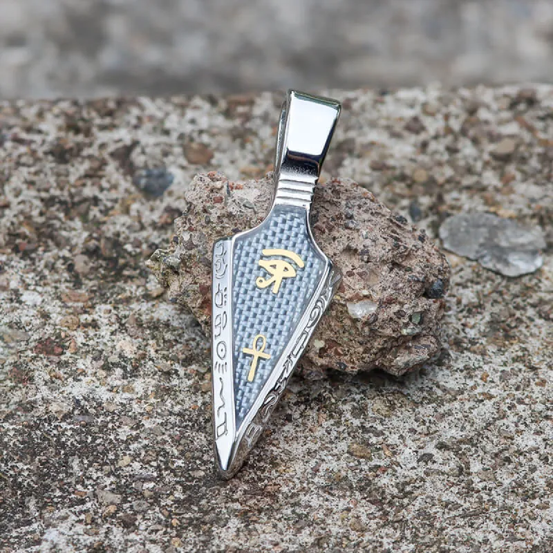 Eye of Ra Ankh Spearhead Stainless Steel Pendant sold by GTHIC