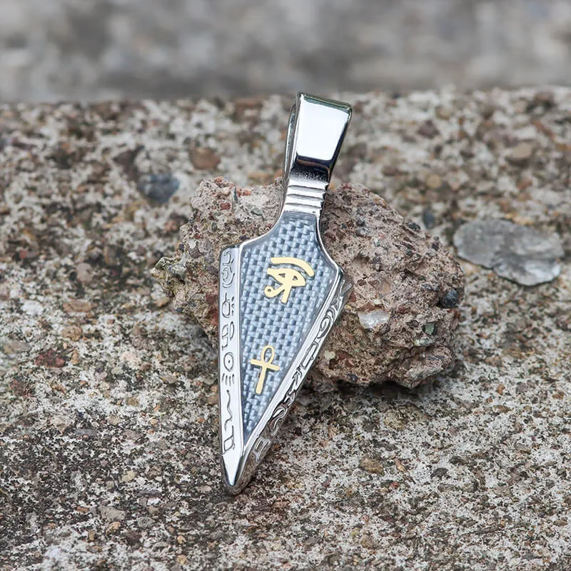 Eye of Ra Ankh Spearhead Stainless Steel Pendant sold by GTHIC