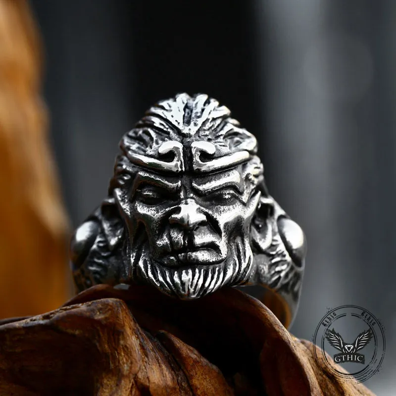 Vintage Monkey King Sun Wukong Stainless Steel Ring sold by GTHIC product image thumbnail 3