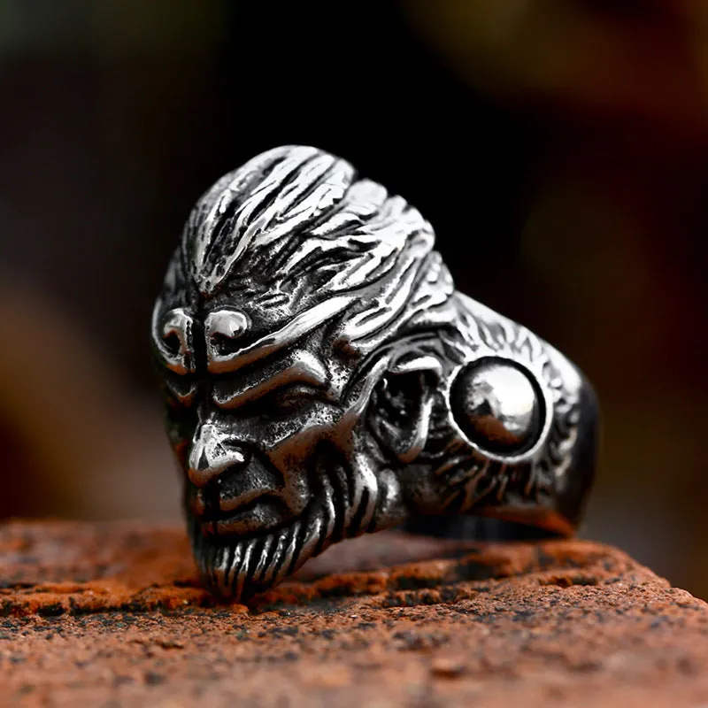 Vintage Monkey King Sun Wukong Stainless Steel Ring sold by GTHIC product image thumbnail 4