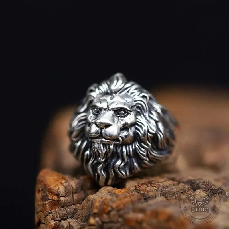 Vintage Lion Head Sterling Silver Animal Ring sold by GTHIC product image thumbnail 4