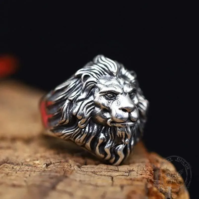 Vintage Lion Head Sterling Silver Animal Ring sold by GTHIC product image thumbnail 5