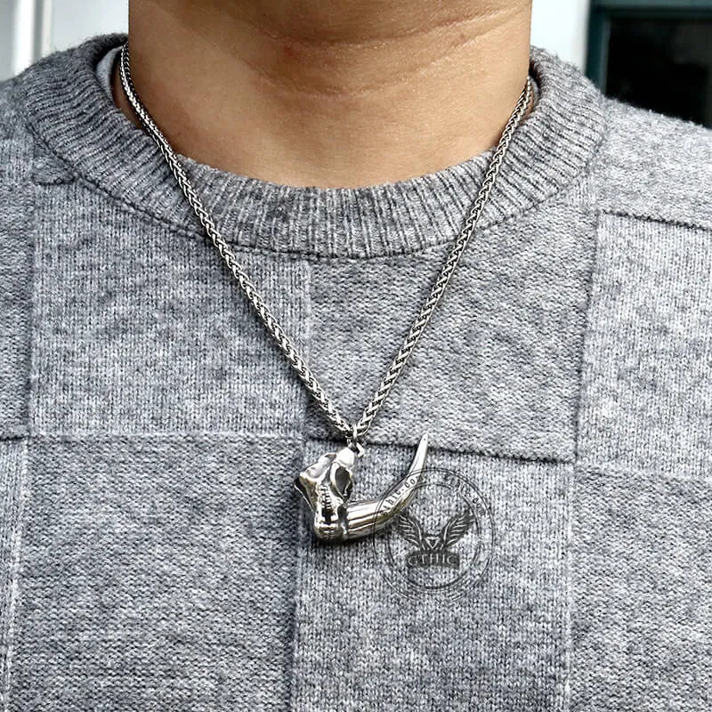 Mandalorian Mudhorn Skull Stainless Steel Pendant sold by GTHIC product image thumbnail 2