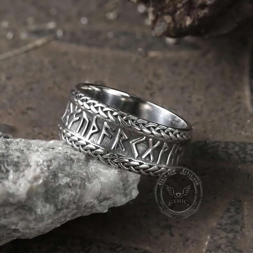 Elder Futhark Runes Stainless Steel Ring sold by GTHIC product image thumbnail 4