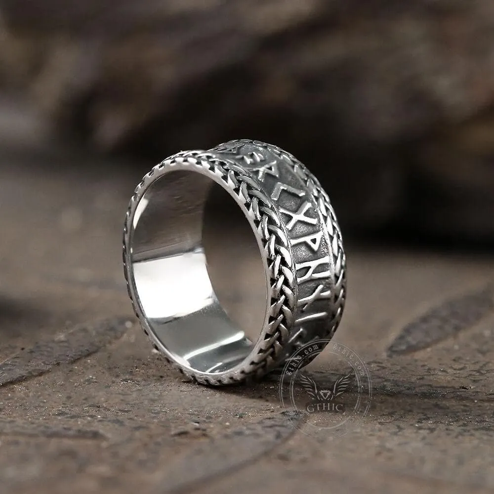 Elder Futhark Runes Stainless Steel Ring sold by GTHIC product image thumbnail 3