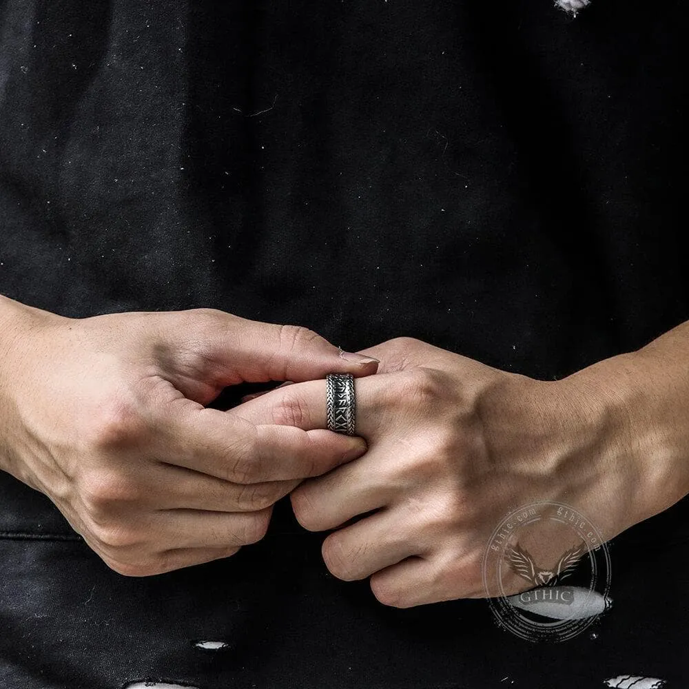 Elder Futhark Runes Stainless Steel Ring sold by GTHIC product image thumbnail 2