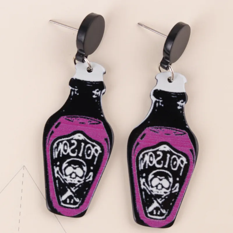 Halloween Skeleton Hands Acrylic Skull Earrings sold by GTHIC product image thumbnail 4