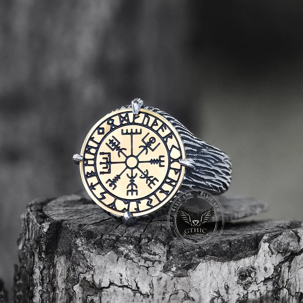 Vegvisir Compass Runes Stainless Steel Ring sold by GTHIC product image thumbnail 5