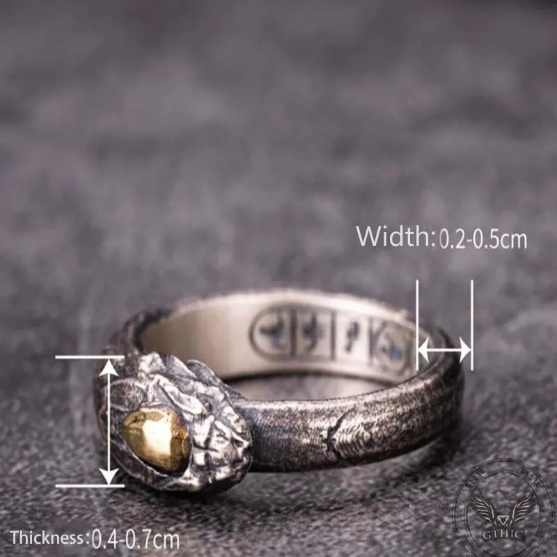 Egyptian Apophis Serpent Sterling Silver Ring sold by GTHIC product image thumbnail 4