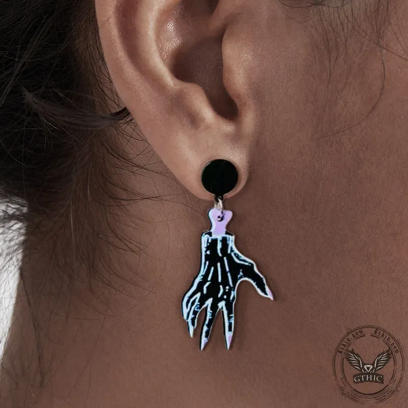 Halloween Skeleton Hands Acrylic Skull Earrings sold by GTHIC product image thumbnail 2