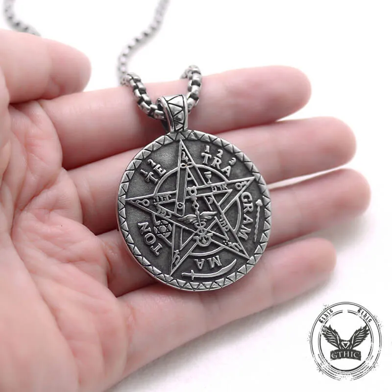 Pentagram Seal of Solomon Stainless Steel Pendant sold by GTHIC product image thumbnail 2