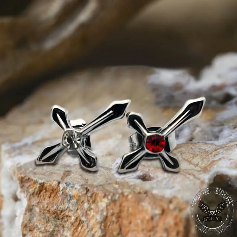Cross Zircon Stainless Steel Stud Earring sold by GTHIC product image thumbnail 3
