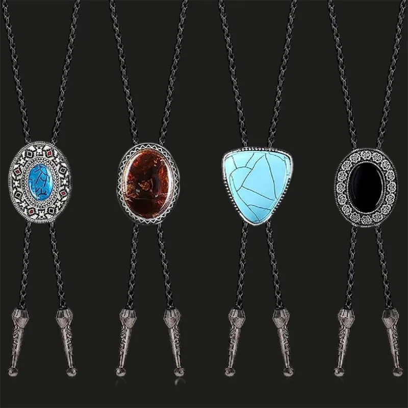 4 Pieces Gem-Set Men's Bolo Tie sold by GTHIC