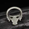 Skeleton Hand Head Sterling Silver Skull Ring sold by GTHIC