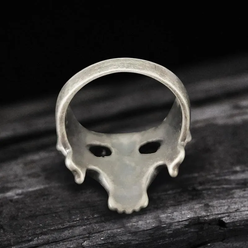 Skeleton Hand Head Sterling Silver Skull Ring sold by GTHIC product image thumbnail 2