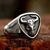 Bull Stainless Steel Signet Animal Ring sold by GTHIC