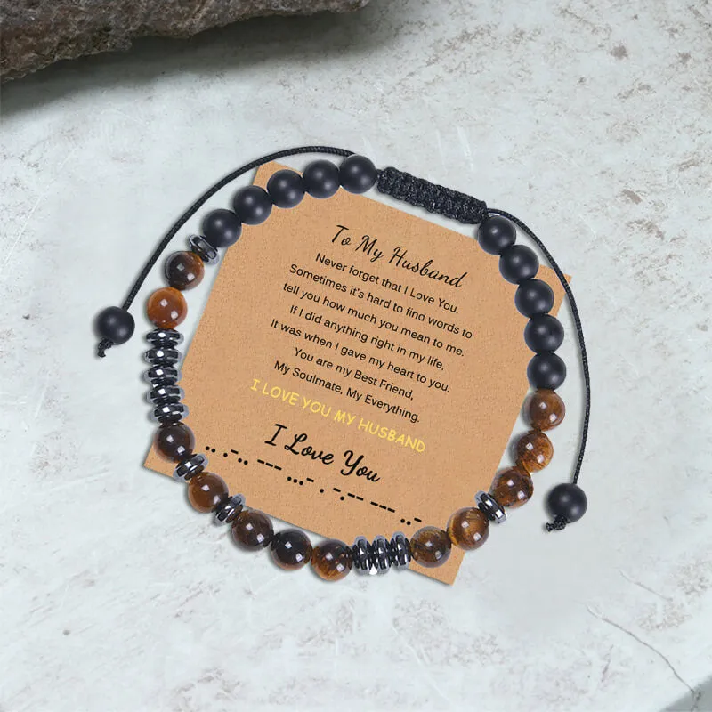 To My Husband I Love You Morse Code Bracelet sold by GTHIC product image thumbnail 2