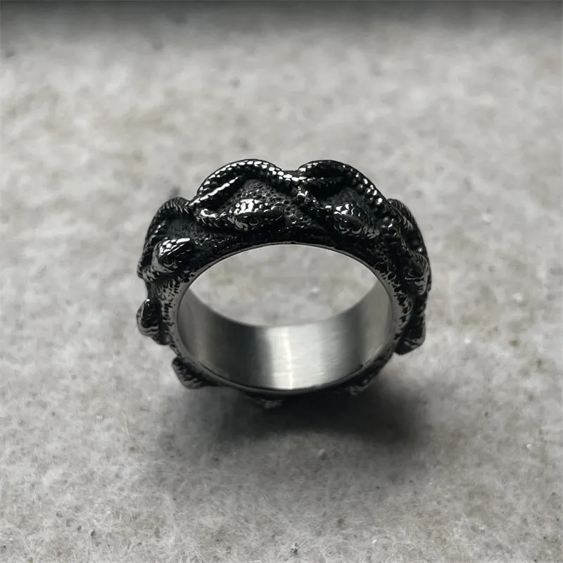 Vintage Cobra Wrap Stainless Steel Snake Ring sold by GTHIC product image thumbnail 5