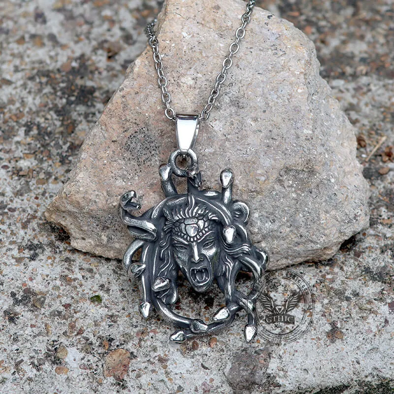 Greek Gorgon Medusa Stainless Steel Pendant sold by GTHIC product image thumbnail 5