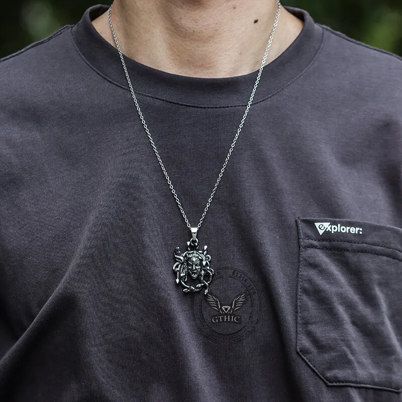 Greek Gorgon Medusa Stainless Steel Pendant sold by GTHIC product image thumbnail 4