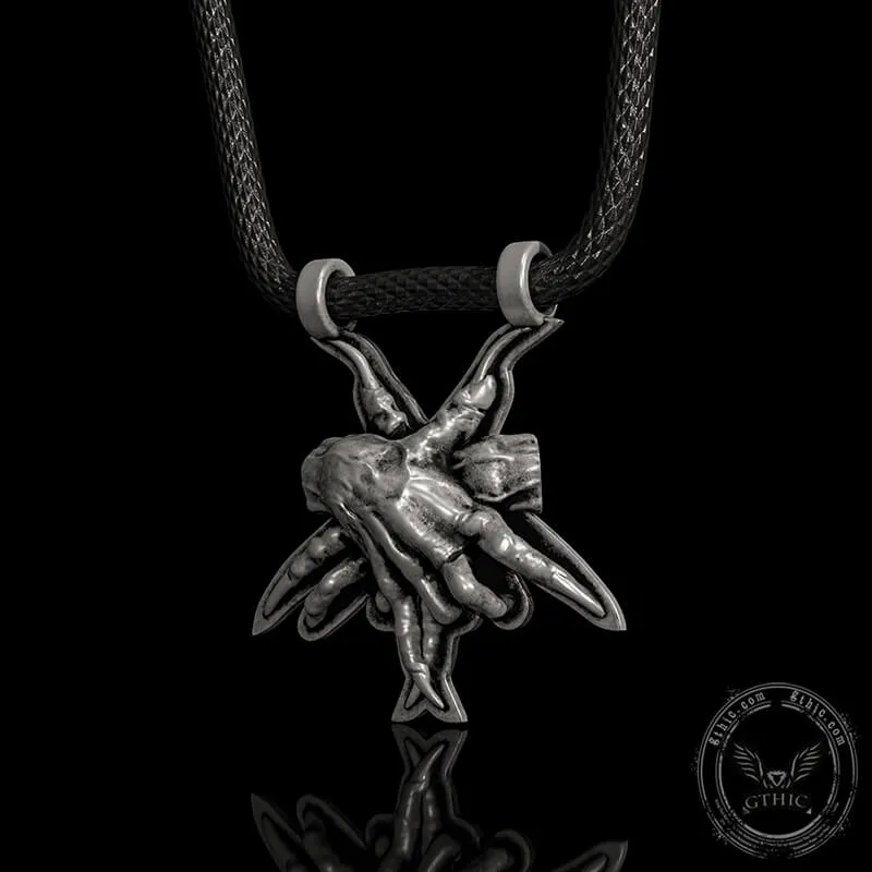 Baphomet Hands Sterling Silver Pendant sold by GTHIC product image thumbnail 5