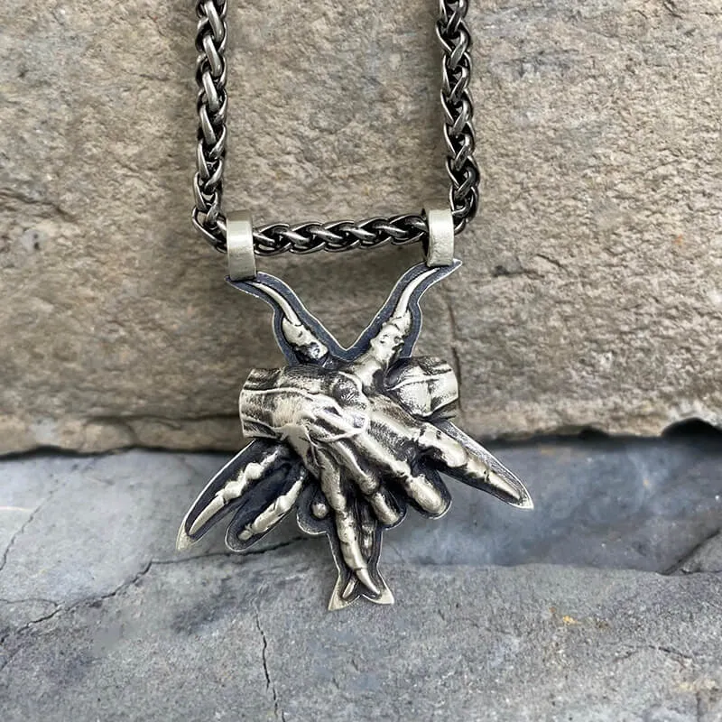 Baphomet Hands Sterling Silver Pendant sold by GTHIC