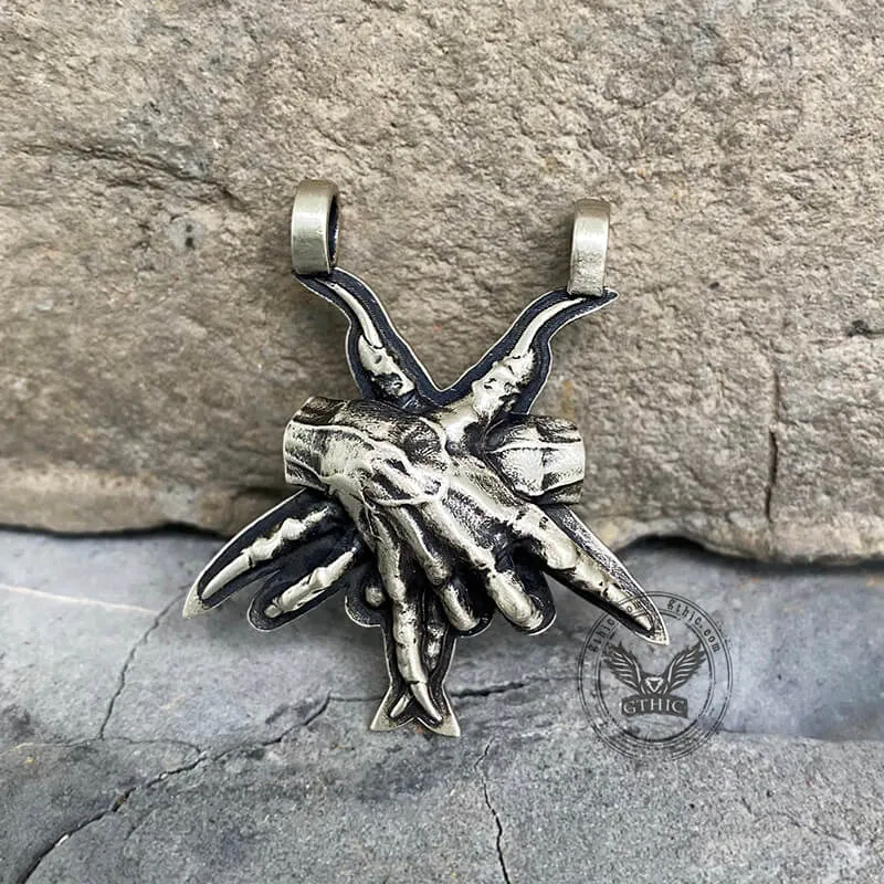 Baphomet Hands Sterling Silver Pendant sold by GTHIC product image thumbnail 3