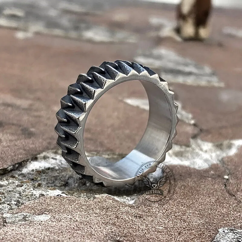 Sharp Teeth Stainless Steel Band Ring sold by GTHIC product image thumbnail 5