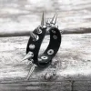 Punk Black PU Leather Spiked Bracelet sold by GTHIC